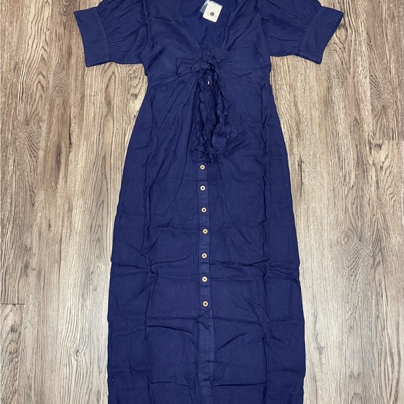 NWT Free People Vintage Summer Midi Dress— celestial indigo - Picture 5 of 7
